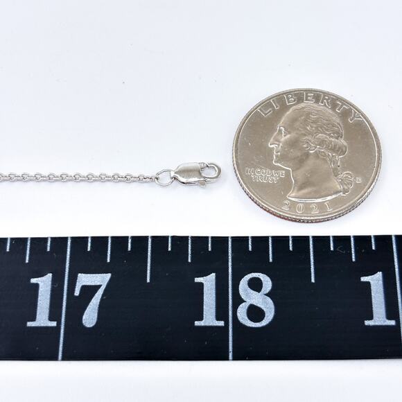 Vintage Ralph Lauren Sterling Silver 925 Cable Link Chain Necklace 18" - Picture 2 of 3